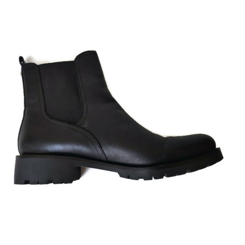 Sam Edelman Jaclyn, black leather, waterproof booties size 10